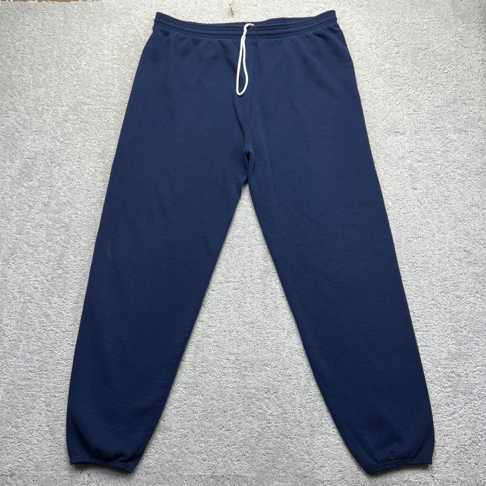 VINTAGE 90s Pluma Sweatpants Mens Large Navy Blue‎ Joggers Baggy Made in USA